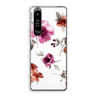Geschilderde bloemen: Sony Xperia 1 III Transparant Hoesje