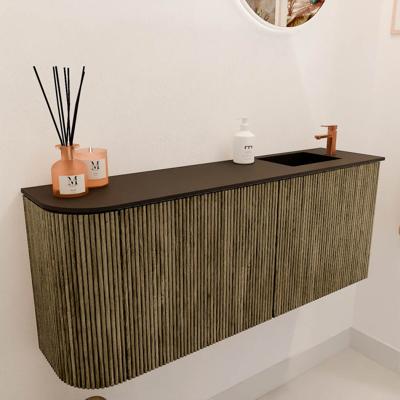 Toiletmeubel Mondiaz Joya | 101.6 cm | Meubelkleur Dusk | Faye wastafel Urban Rechts | 1 kraangat