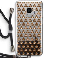 Poop emoji: Samsung Galaxy S9 Transparant Hoesje met koord