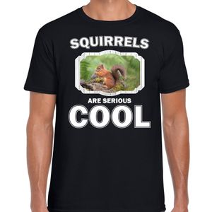 Dieren eekhoorntje t-shirt zwart heren - squirrels are cool shirt 2XL  -