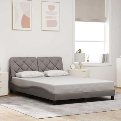 Bedframe zonder matras 120x200 cm stof taupe