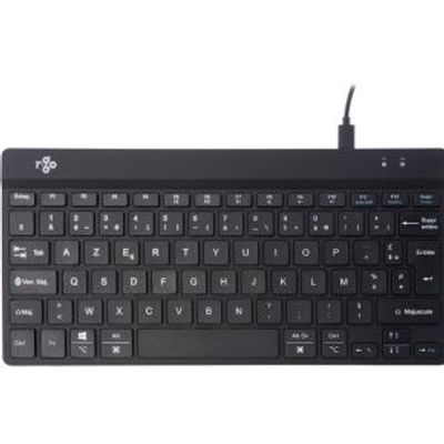R-Go Tools R-Go Compact Break Toetsenbord Zwart Azerty Frans