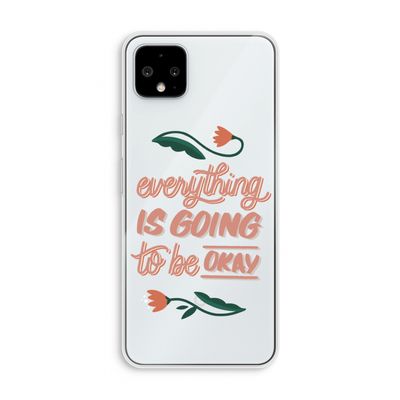 Optimistic flower girl: Pixel 4 XL Transparant Hoesje