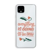 Optimistic flower girl: Pixel 4 XL Transparant Hoesje