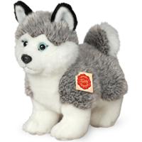 Knuffeldier hond Husky - zachte pluche stof - premium kwaliteit knuffels - grijs/wit - 23 cm   -