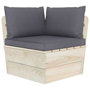 VidaXL Palletkussens 3 st oxford stof antraciet