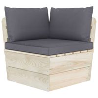 VidaXL Palletkussens 3 st oxford stof antraciet