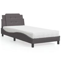 Bedframe zonder matras "Zadar" kunstleer grijs 100x200 cm