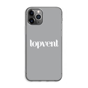 Topvent Grijs Wit: iPhone 11 Pro Max Transparant Hoesje