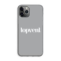 Topvent Grijs Wit: iPhone 11 Pro Max Transparant Hoesje