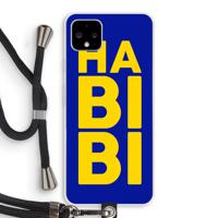 Habibi Blue: Pixel 4 XL Transparant Hoesje met koord