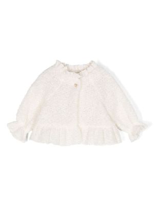 La Stupenderia veste volantée à effet brossé - Blanc