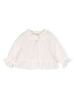 La Stupenderia veste volantée à effet brossé - Blanc
