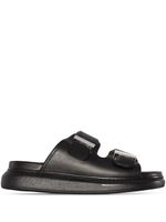 Alexander McQueen sandales Hybrid en cuir - Noir