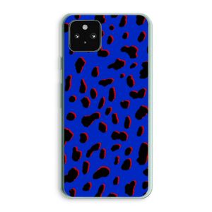 Blue Leopard: Google Pixel 5a 5G Transparant Hoesje