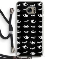 Eye pattern #3: Samsung Galaxy S7 Edge Transparant Hoesje met koord
