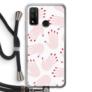 Hands pink: Huawei P Smart (2020) Transparant Hoesje met koord