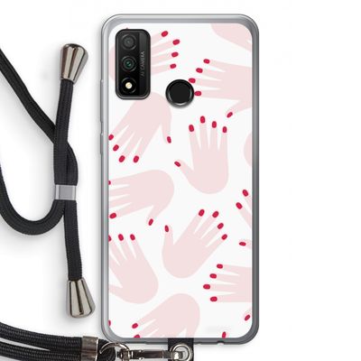 Hands pink: Huawei P Smart (2020) Transparant Hoesje met koord