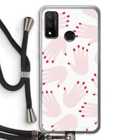 Hands pink: Huawei P Smart (2020) Transparant Hoesje met koord