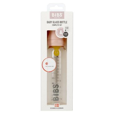 Bibs Zuigfles Glas 225ml Complete Set Blush