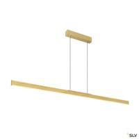 SLV kantoor hanglamp One Linear 2x15w Led 140cm mat messing 1006190