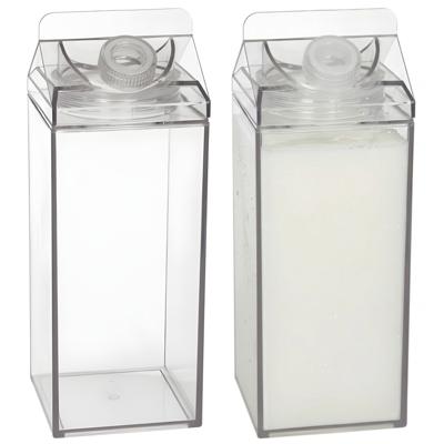 Gerimport Koelkast organizer - 2x - sap / melk kan - met dispenser deksel - 1,1 liter - kunststof