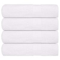 VidaXL Badhanddoeken frogn 4 st 100x150 cm 360 g/m² wit