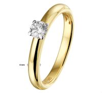 TFT Ring Diamant 0.25ct H SI Bicolor Goud