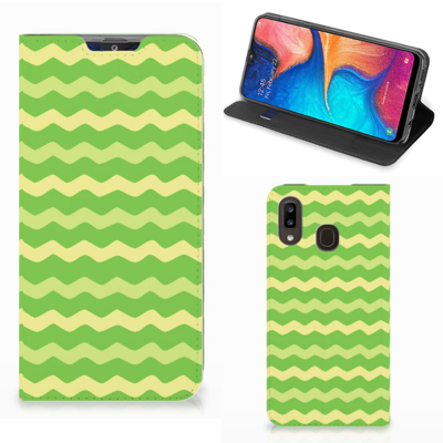 Samsung Galaxy A30 | Hoesje met Magneet | Waves Green