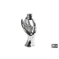 Kandelaar Hand 10x8x21 cm Zilver Kandelaar Hand 10x8x21 cm Zilver