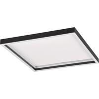 LED Plafondlamp Vierkant 20W - Warm Wit 3000K - Metaal Mat Zwart