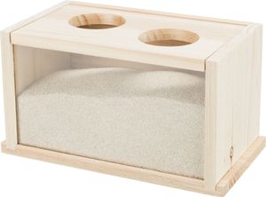 TRIXIE ZANDBAD VOOR MUIZEN / HAMSTERS HOUT 20X12X12 CM