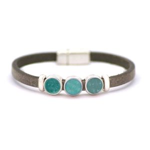 Qoss Taupe Armband Milo Mint - Maat L