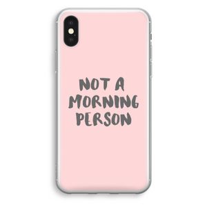 Morning person: iPhone XS Transparant Hoesje