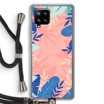 Tropisch: Samsung Galaxy A42 5G Transparant Hoesje met koord