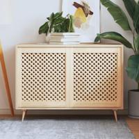 VidaXL Kastdeuren met latwerk 2 st 59,5x69 cm massief grenenhout