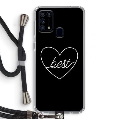 Best heart black: Samsung Galaxy M31 Transparant Hoesje met koord