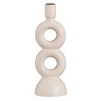 15% korting - Leen Bakker - Kandelaar Lumen - Off-white - -27,5x9,5x9,5 Cm - Keramiek - Wit - 9.5x27.5x9.5 Cm
