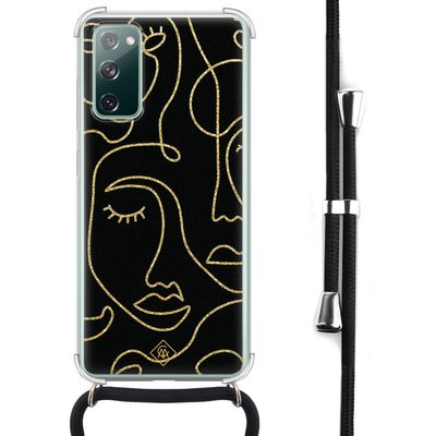 Samsung Galaxy S20 FE hoesje met koord - Abstract faces