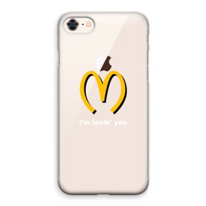 I'm lovin' you: iPhone 8 Transparant Hoesje