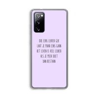 Gek: Samsung Galaxy S20 FE / S20 FE 5G Transparant Hoesje