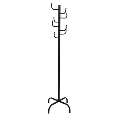 Gerimport - kapstok - zwart - metaal - 8 haken - 50 x 175 cm