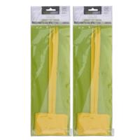 Plantetiketten / platenlabels - 10x - geel - kunststof - 36 cm - steeketiketten