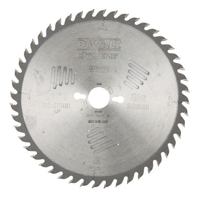 DeWalt Accessoires Cirkelzaagblad 250x30x48t, wisseltand, positief 10°, kerf 3,0mm - DT4323-QZ