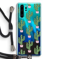 Cactus Lover: Huawei P30 Pro Transparant Hoesje met koord