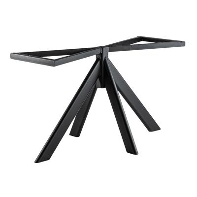 Stalen tafelonderstel zwart met ovale koker 4 poot 180 bij 78 cm en hoogte 73 cm (10 x 4 cm)