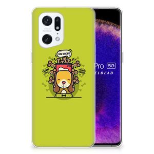 OPPO Find X5 Pro Telefoonhoesje met Naam Doggy Biscuit