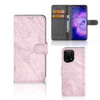 OPPO Find X5 Bookcase Marble Pink - Origineel Cadeau Vriendin - thumbnail