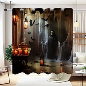 Halloween decor gordijntapijt voor woonkamer slaapkamer, muur scheidingswand gordijn ophangtule/oogje voor deuropening, keukengordijnen voor kamerscheider Lightinthebox