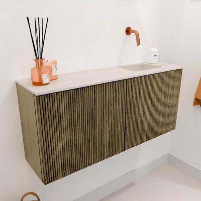 Toiletmeubel Mondiaz Joya Dlux | 90 cm | Meubelkleur Dusk | Faye wastafel Meli Wasbak Rechts | Zonder kraangat(en)